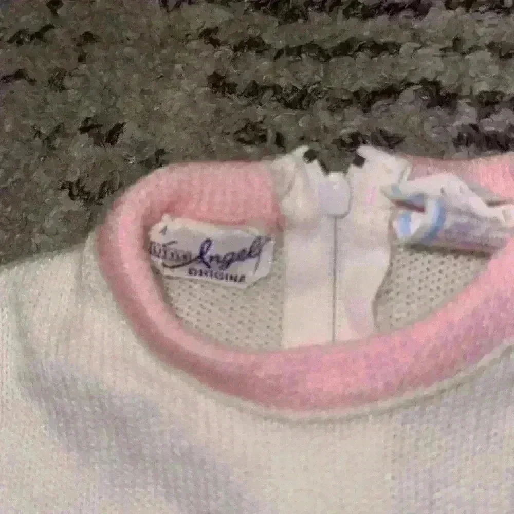 Vintage little angel original pink acrylic zip‎ back sweater sleeper 0/3 months
